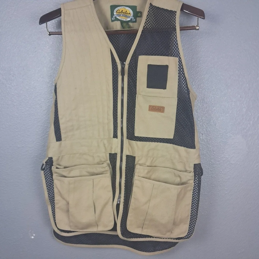 Cabela Shooting Vest M Womens Mesh Sports Hunting Fishing Pockets Outdoors - Picture 2 of 9